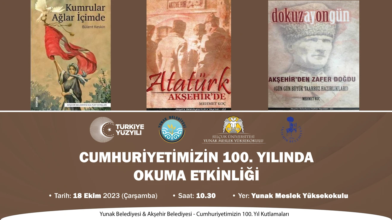 Yunak Meslek Yüksekokulu Cumhuriyetimizin 100'üncü Yıl Etkinlikleri